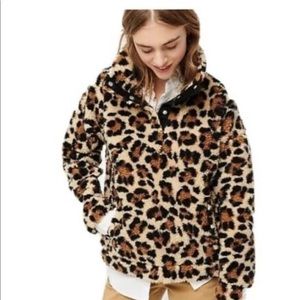 J crew leopard fleece